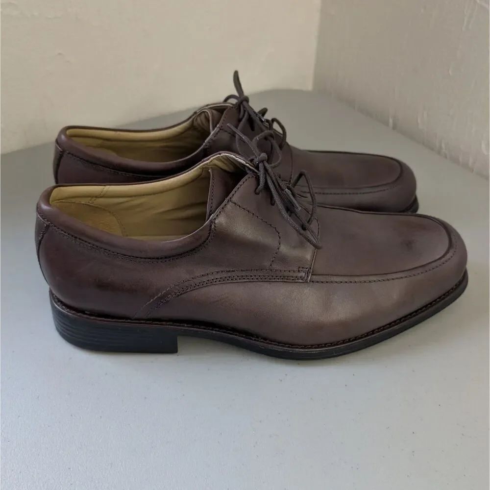 Johnston & Murphy Sheepskin Mens Size 12 Brown Leather Oxfords